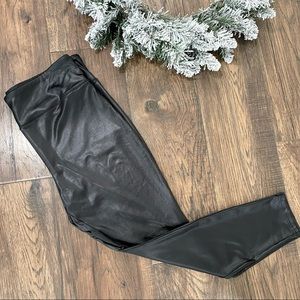 Wild Fables Faux Leather leggings.